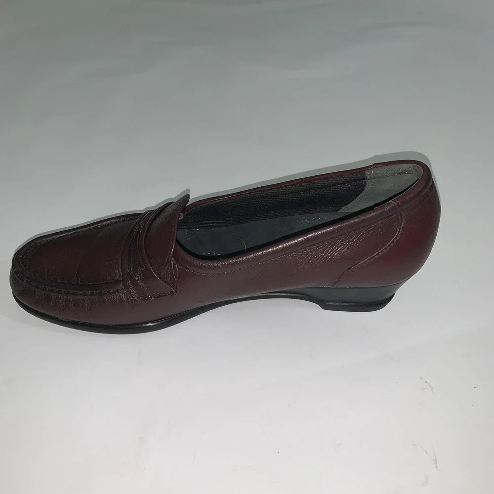 SAS Loafer Shoes Womens Size 10 N Red Leather Slip On Comfort Walking Casual